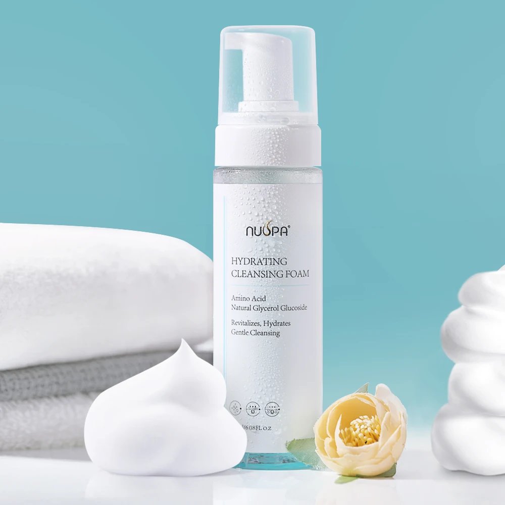 NUSPA Organic Plant Microorganisms Deep Nourishing Face Cleanser Oil Control Anti Acne Foaming Face Wash