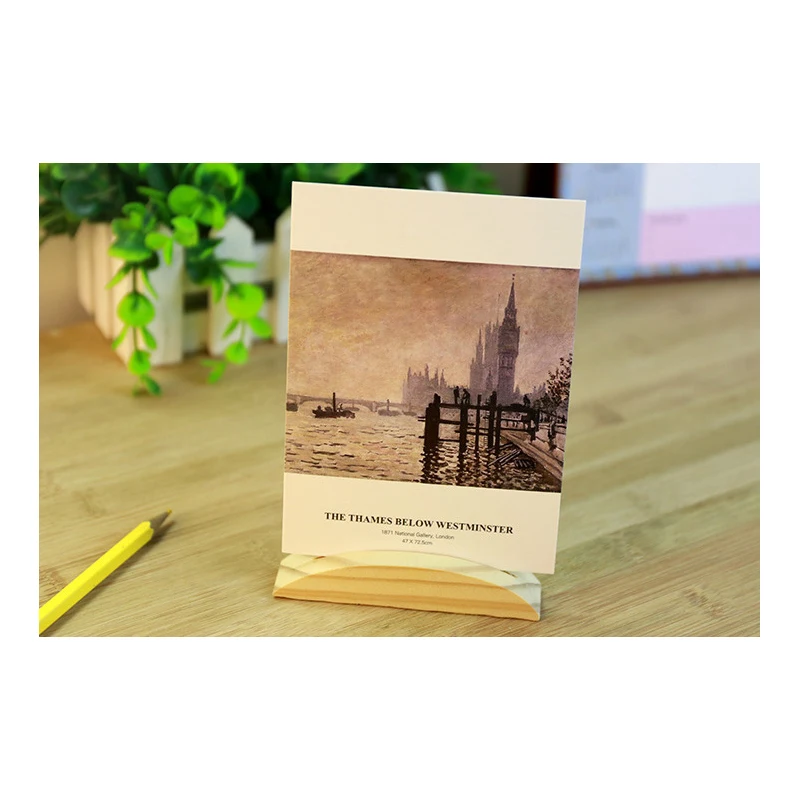 Factory Wholesale Creative Artist Blank Blessing Monet Art Prints Postcards Boxed