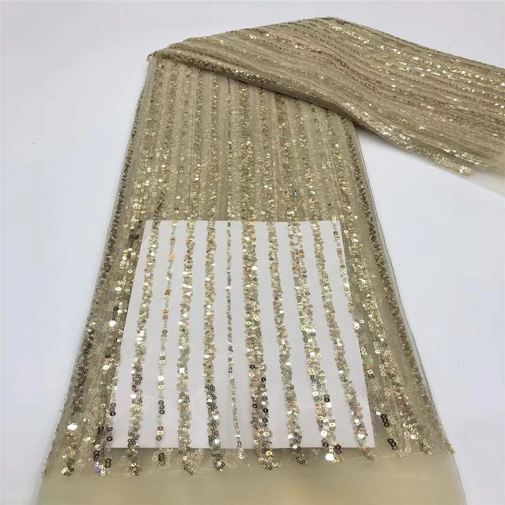 New Nigerian French lace black funeral fabric transparent mesh 5 yards