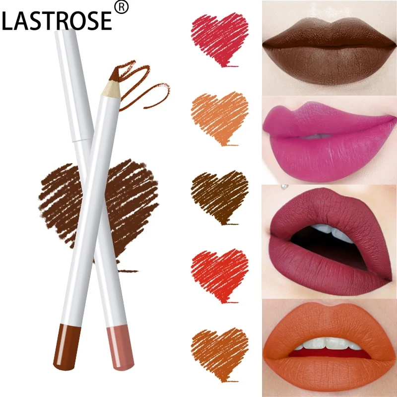 Waterproof White Lip Liners Brown Vegan Pencils Private Label Cream Nude Lip Liner With 22 Colors for Stock