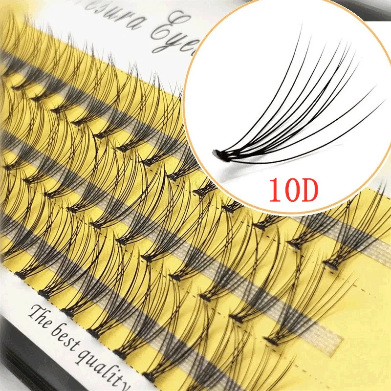 Wholesale Grafted Eyelashes Color Hot Melt Cluster Handmade Colorful Thick Cross False Eyelashes custom private label