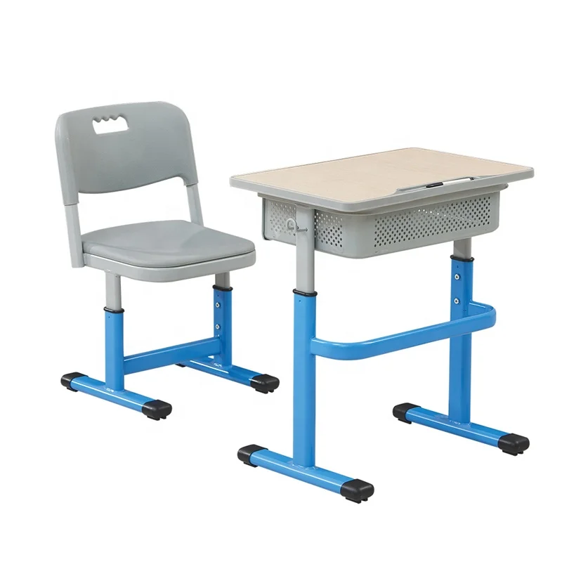 School chair HDPE standard sized children school desk and chairs for primary to middle school
