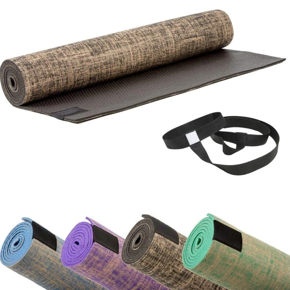 
ECO Friendly Hot Selling Fitness Natural Jute Yoga Mat PVC Yoga Mat for Yoga 
