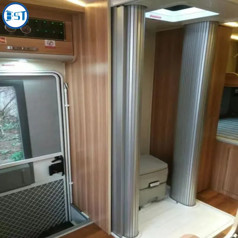 Customized Roller Shutter Door ABS PVC Tambour Door Cabinet Funiture Slat RV Toilet Door For Campervan Shower Bathroom