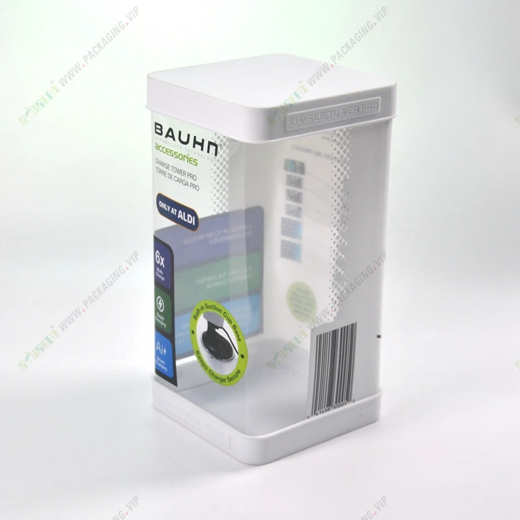 Square clear plastic container anti-roll plastic tube packaging square PET tube packaging for gift toy bath salts sporting goods