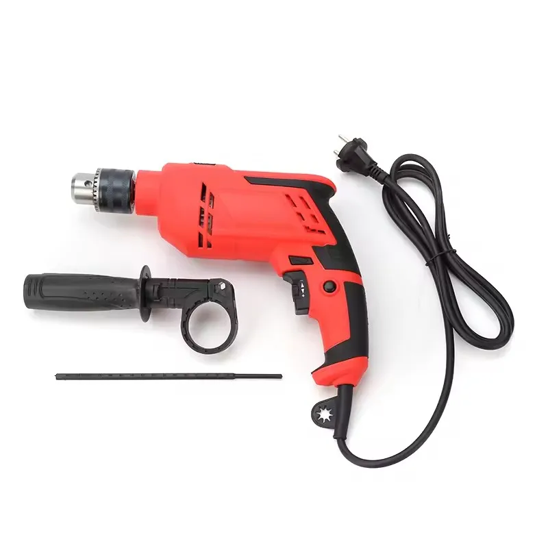 Multi speed regulation and multi-purpose handheld electric drill, home mounted AC electric impact drill for punching holes