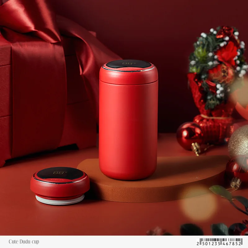 2021 Custom Logo Digital Temperature Lid 316 Metal Steel Customized  Smart Water Bottles