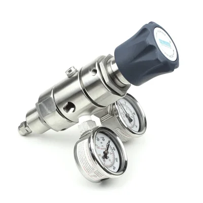 High Pressure 6000 psi Stainless Steel 1/4' Female NPT Reducing Regulator