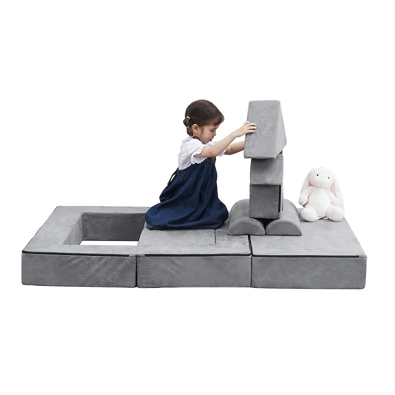 Play Couch Child Sectional Sofa Children Kids Play Sofa Professional Magnetic Modular Kids Customized Logo Baby Sofa Modern