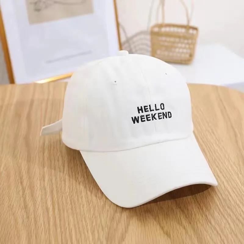 Eco Friendly Bamboo Recycled Polyester RPET Twill Organic Cotton Sports Baseball Cap Hello Weekend Embroidery Casual Hip Hop Hat