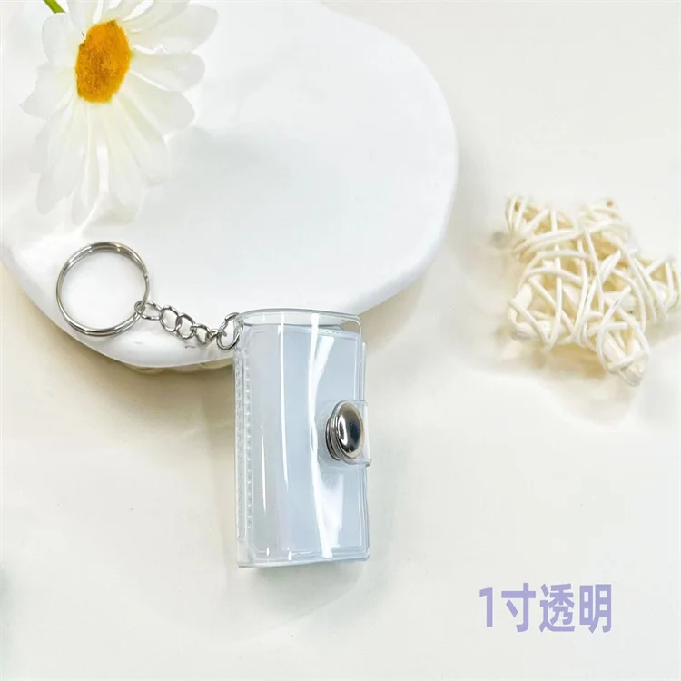 1-2 Inch Pocket Photo Album key chain Photo Storage Keychain 20 Pockets Personalized Insert Mini Frame Photo Book Album Keychain