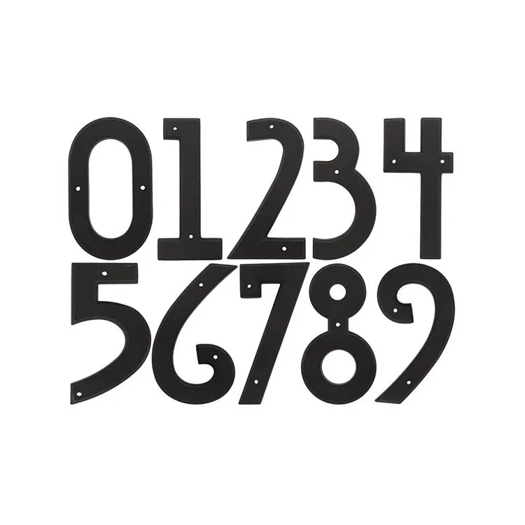 Personalized Address Numbers Color-Anodized Cast Aluminum Numbers Laser Engraving House Number Metal