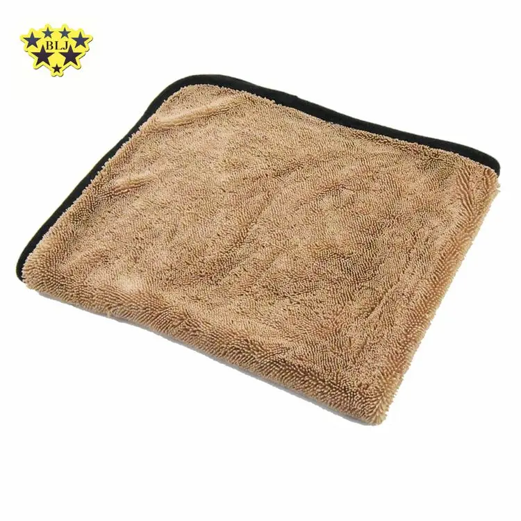 High Quality Super Ultra Fine Printed Microfiber Cloth Short And Long Pile Detailing Plush Car Cleaning Towel