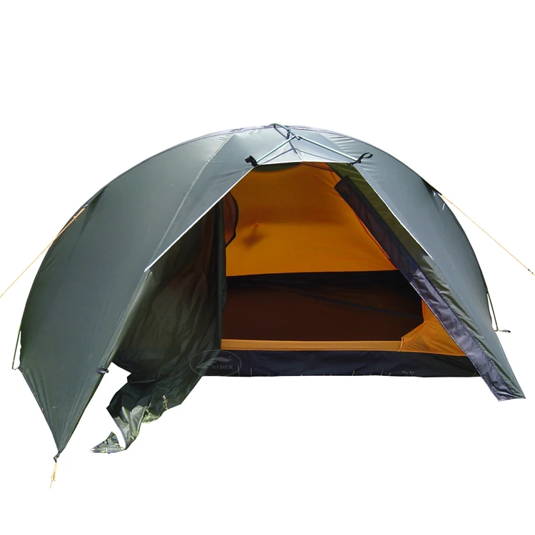 Ultra Light Tactical Tent Dark Green Double-Side Silicone Treated Ripstop 30D Nylon Alloy Pole Silnylon Tent