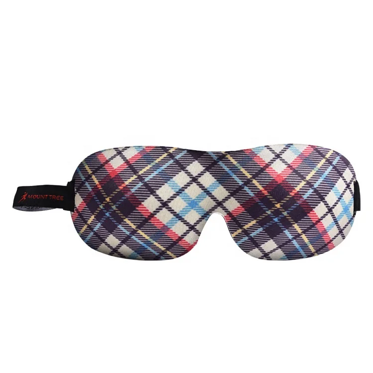 REACH Grade Checks British Style Foldable and Portable Lightweight Contoured 3D Blackout  Molded Sleepmask for Travel
