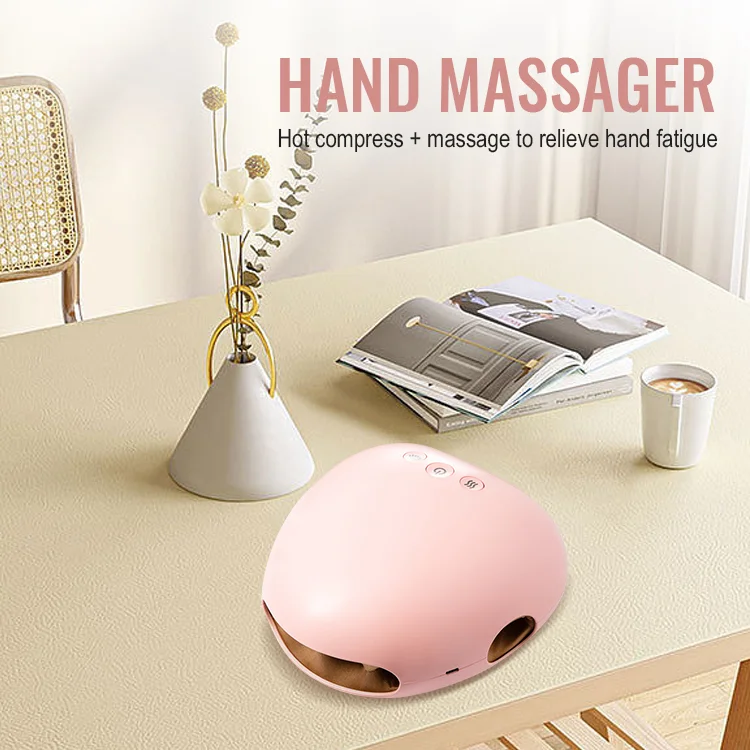 Amazon hot selling air compression pressure heating warm finger hand massager electric portable vibration hand care massager