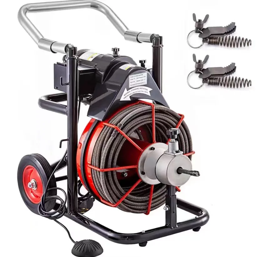 strong wire line Drilling operation 16mm 22mm 30mm sewer auger drain snake spring steel cleaning sewer cleaner cable