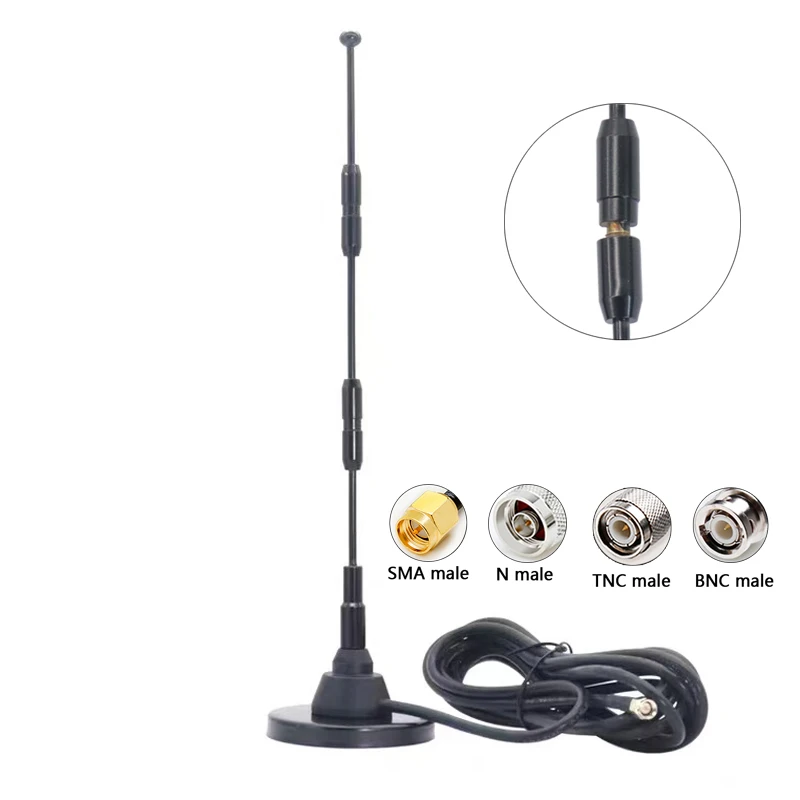 Detachable 433Mhz 470Mhz 4G 5G GSM Antenna with Magnetic bottom with bnc tnc connector
