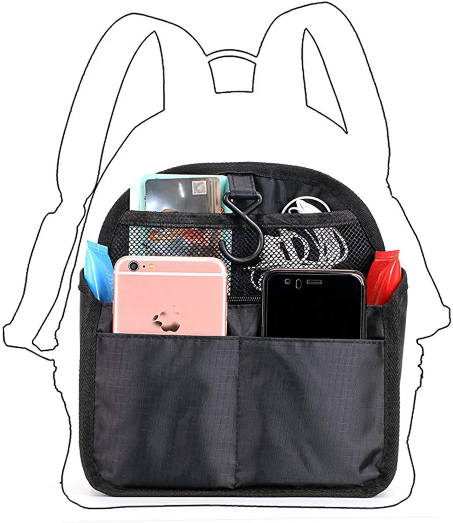 New Heavy Duty Portable Space Saving Makeup Changeable Insert Backpack Organizer Insert