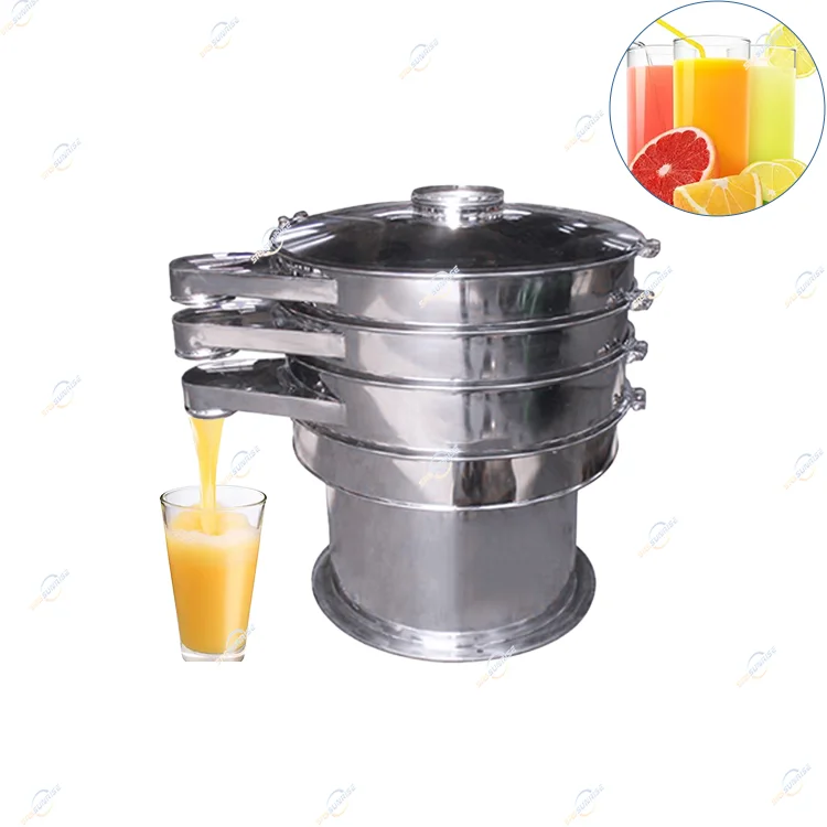 Filtration Equipment Soy Bean Milk Vibrating Screen Separator For Liquid Fruit Juice Filter Machine