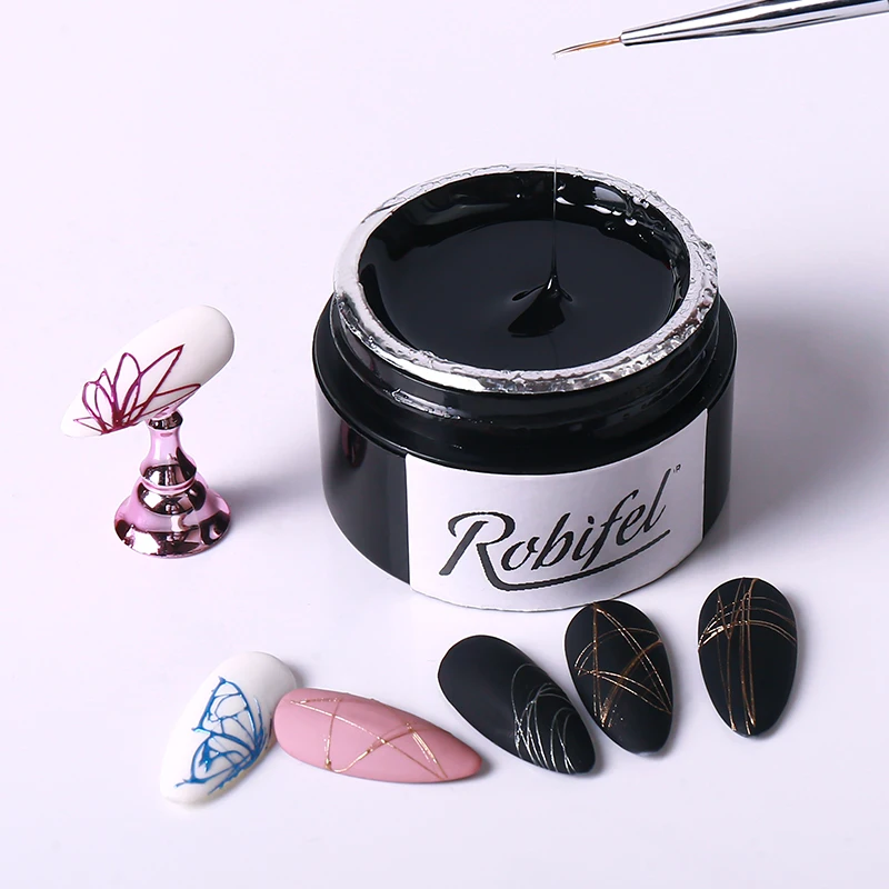 long lasting OEM gel color nail art french nail liner clear 8g spider nail gel polish semi-solid clear drawing gel