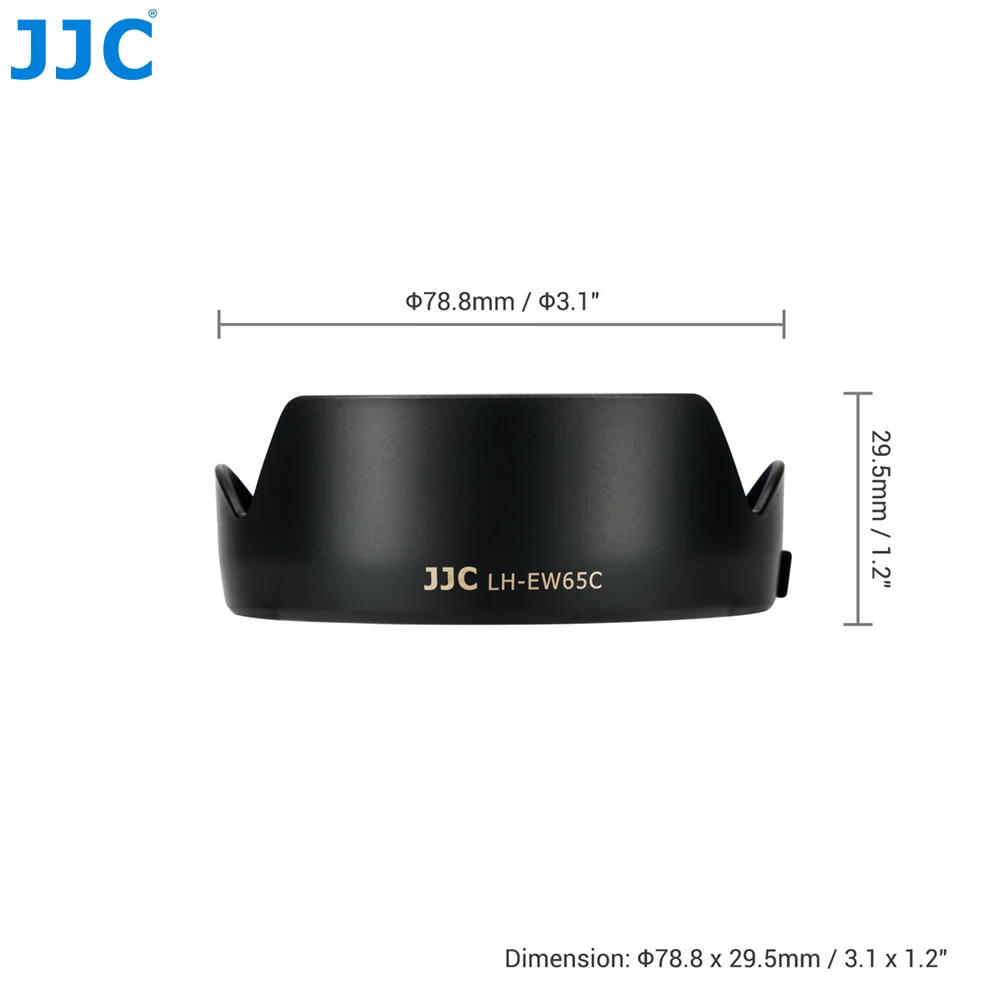 Черная бленда JJC для объектива камеры Canon RF 16 мм f/2