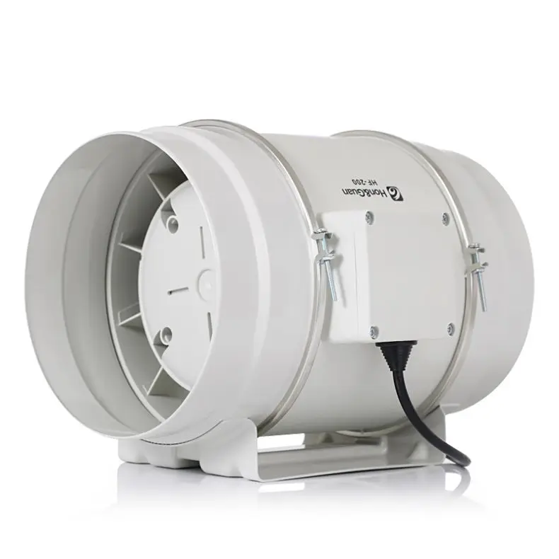High Air Volume Suction Plastic Mixed Flow Duct  Extractor Fan 230V Wall Fan 4 Inch Plastic  4~12 Inch Hon&guan fan