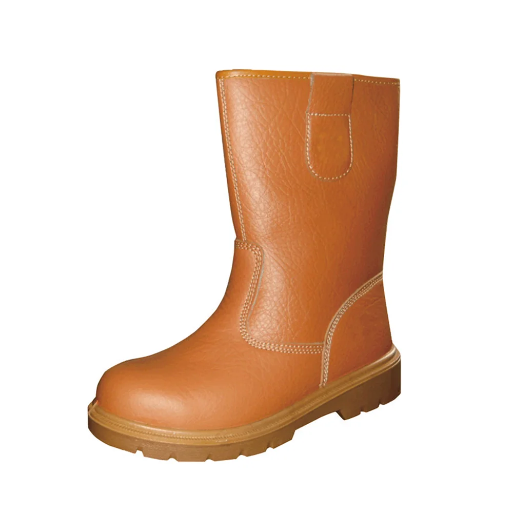 Most Popular Solid Outsole Genuine Leather Upper Comfortable Oilfield Gum Women Safety Boots