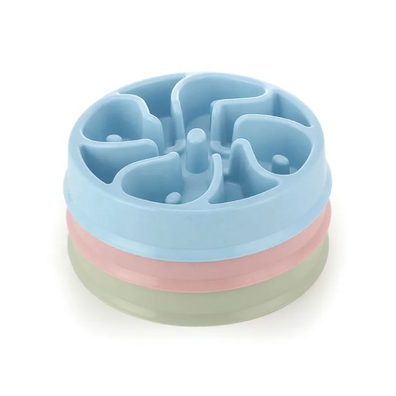 candy color modern  slow feeder dog bowl dog water bowl  slow eating pet bowl