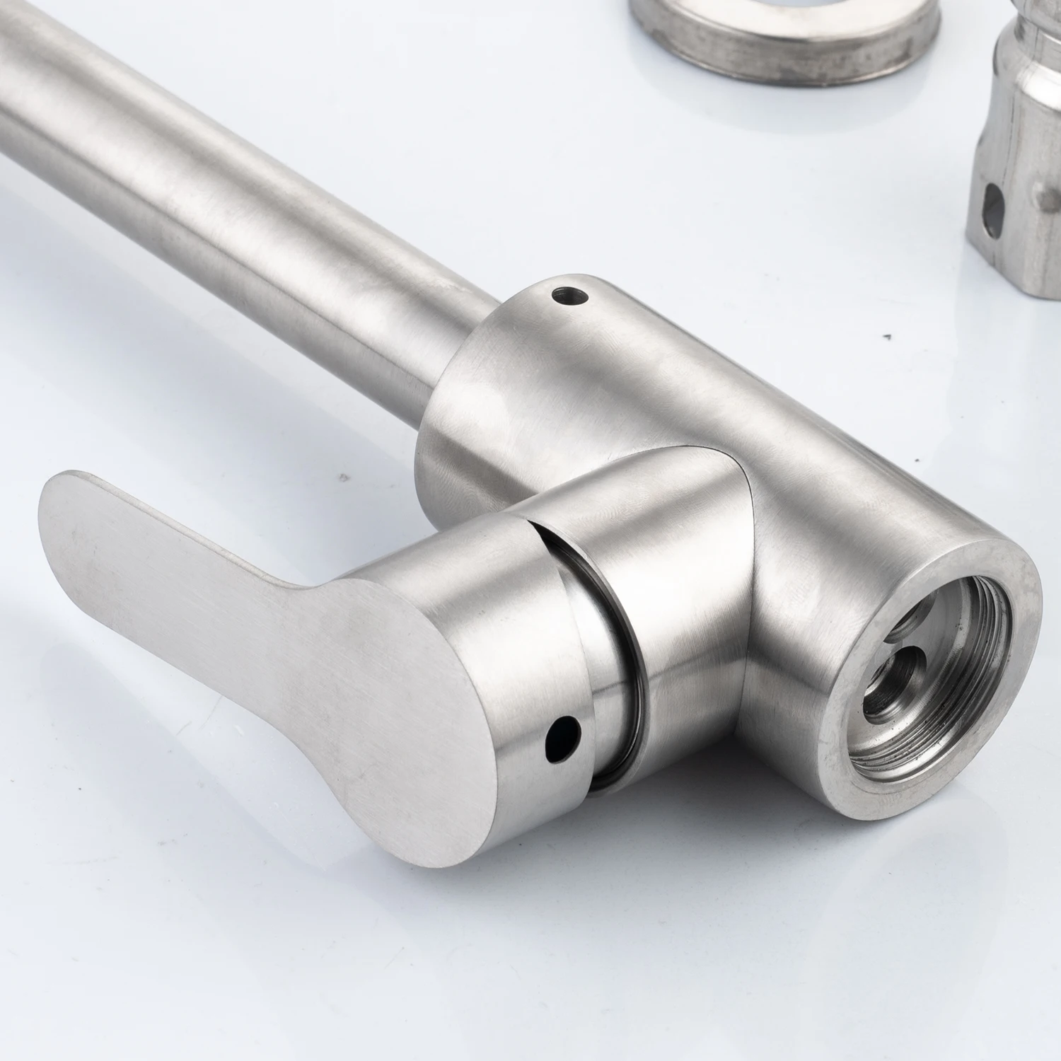 SS402L Tengbo classic deck mounted mixer sus304 lever tap Water Faucets Tapsgooseneck Kitchen Faucet