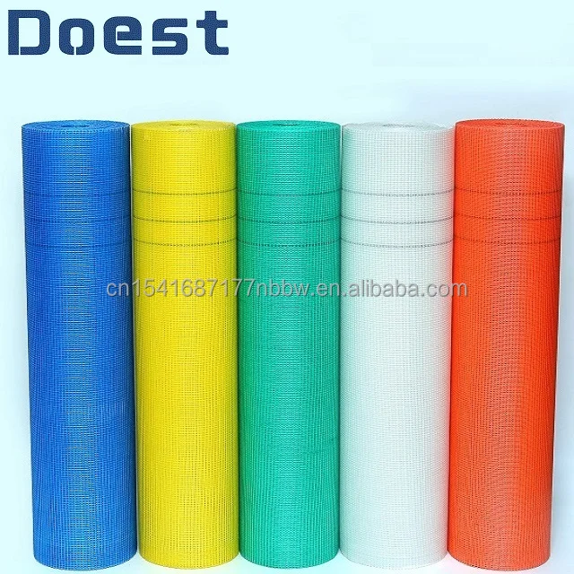 Resin coated fiberglass mesh  145g 5x5 Plaster orange blue yellow Mesh compare fiber mesh vs steel wire
