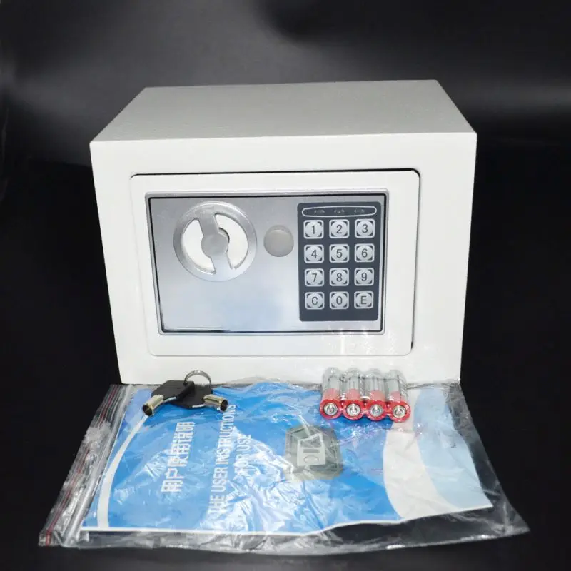 Digit password jewellery safe box metal mini key safe deposit box