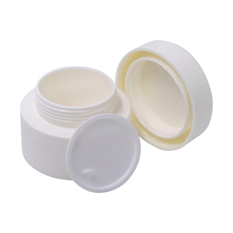 Plastic Jar and Luxury Jars with Lids Cosmetic Cream Jar White Skin Care Packaging Custom PET Shanghai 30g 50g Empty Cosmetic