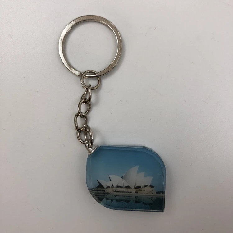 
Latest Style High Quality Vintage Small Gifts Keychain Rhombus Custom Logo Real Keychain 