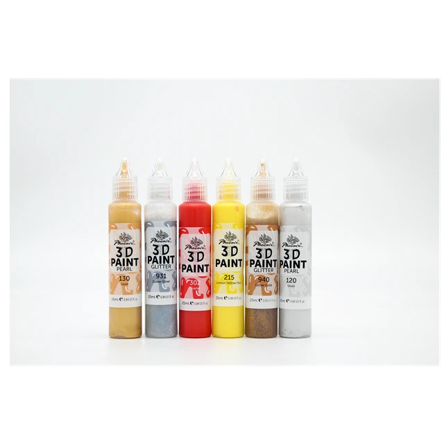 Educational toys Acrylic colors Art and Habby CE/AP/EN71 Kids Stationery art set Glitter 3D Acrylic Paint