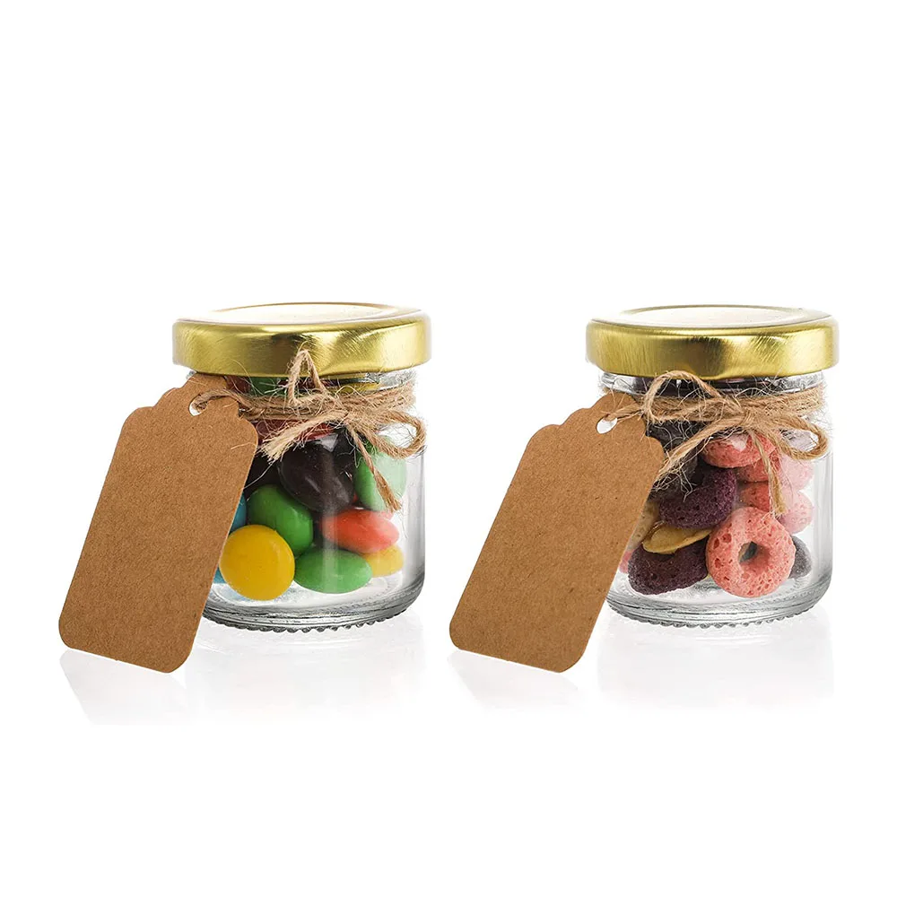 Empty clear mini 25ml 35ml 50ml 75ml 100ml jam jars bird nest packaging virgin coconut oil bottle small glass jar for honey