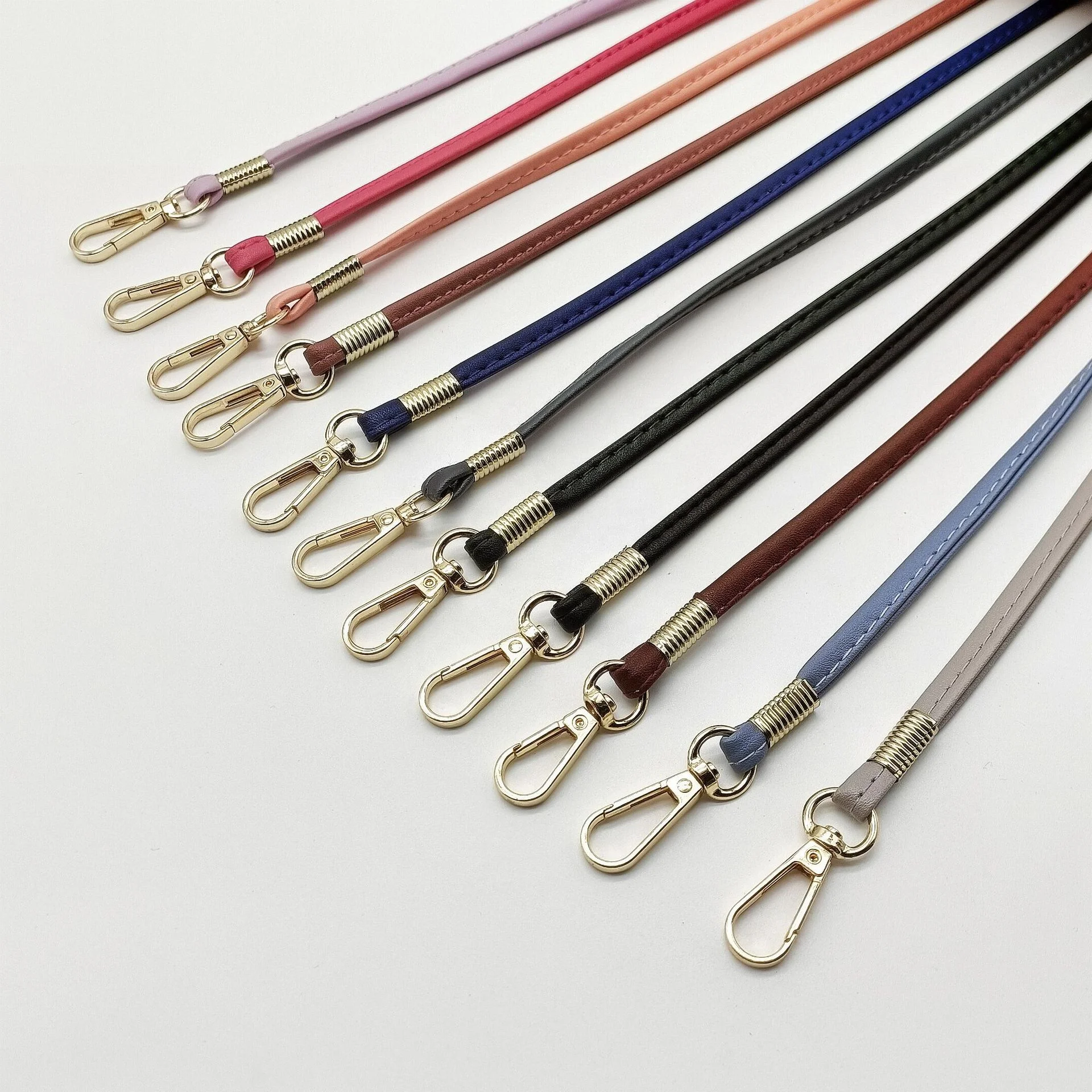 PU leather bag straps cross-body leather shoulder chain straps lanyards luggage accessories multi-color replacement straps