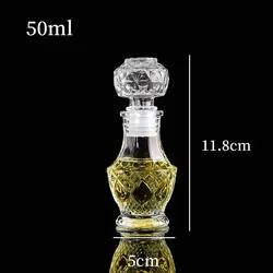 Wholesale transparent glass carved small wine bottle European whisky bottle cellar fruit bottle
