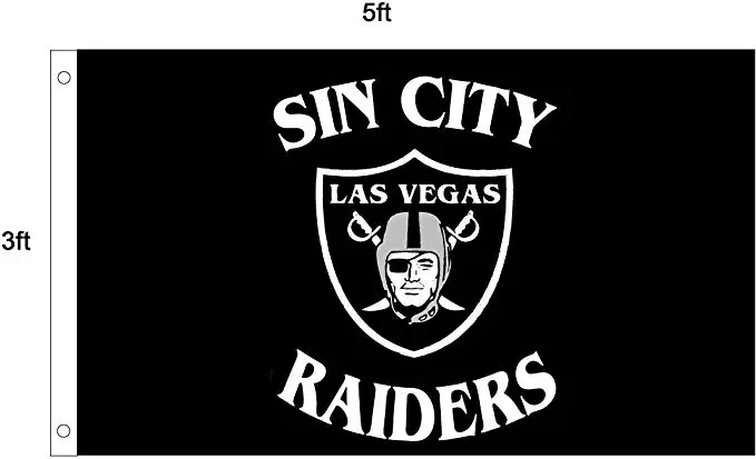 Las Vegas Raiders Flag Indoor Outdoor Flag 3x5 NFL Flag