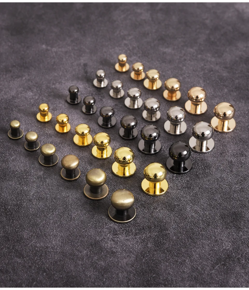 DWDP-SCREW02 CUSTOM COLOR CUSTOM SCREW Metal brass decorative studs and rivets for leather cloth with screw solid brass studs