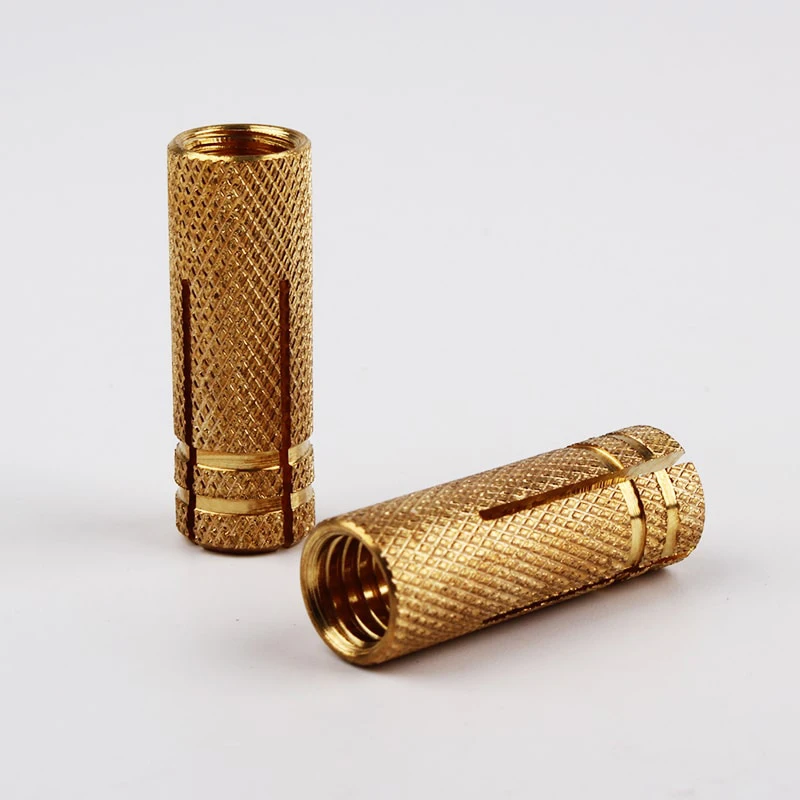 Brass Material Hot Sale Diameter M6 M8 M10 Yellow Color Drop-in Anchor Bolt Standard Products