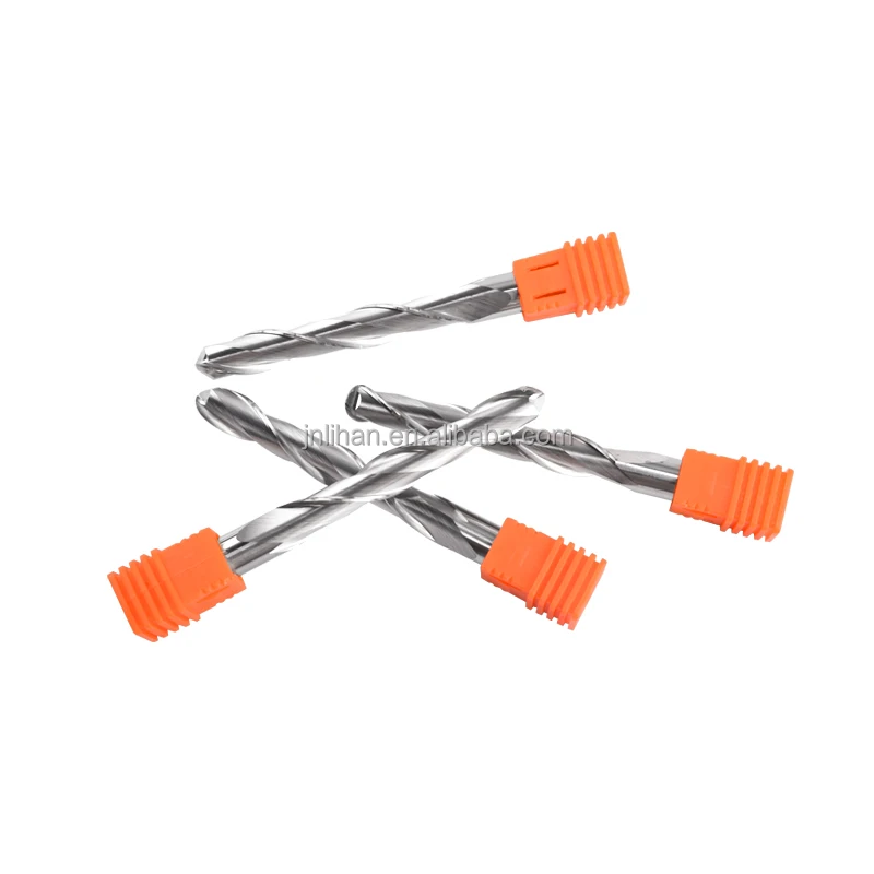 Cnc Router Bits 2 Flutes Solid Carbide Cnc Milling Cutter 2 Flutes Spiral Flat End Mills For Wood