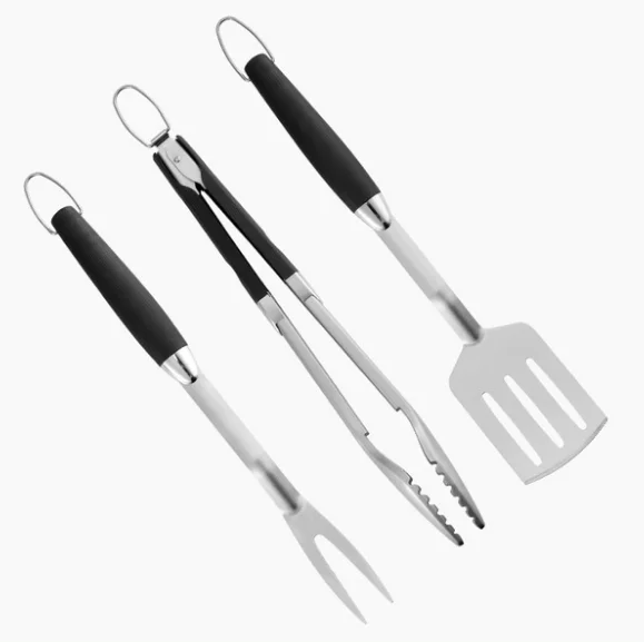 Metal Type Barbecue Tool Set High Quality Multifunction Metal Material and Stainless Steel 3 in 1 Custom Logo Item Pcs BBQ (1600187268465)