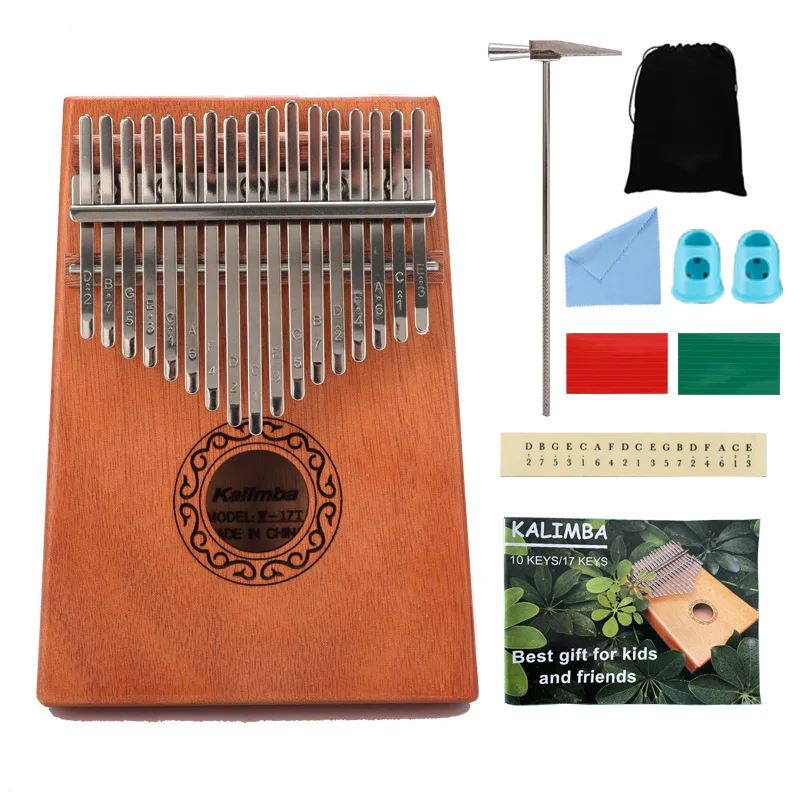 Kalimba 17 key factory OEM good quality wood thumb piano Kalimba