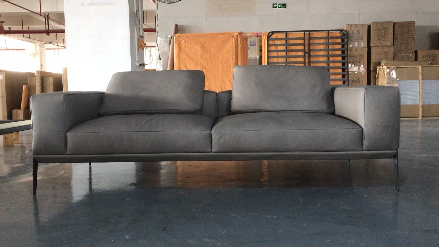 Global sofa набор мебели кожаный современный Четырехместный натуральный итальянский коричневый