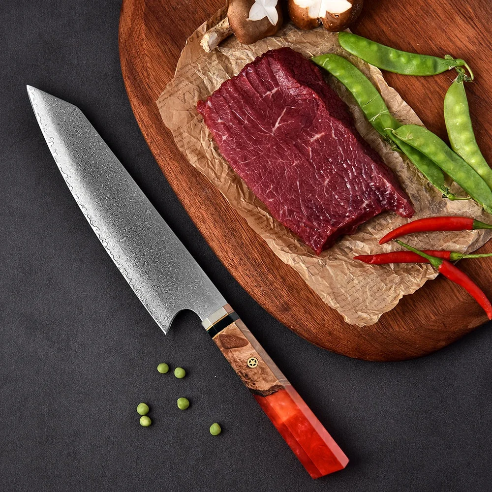  Hot selling chef knife 8 inch vg10 handmade japanese damascus kitchen with custom