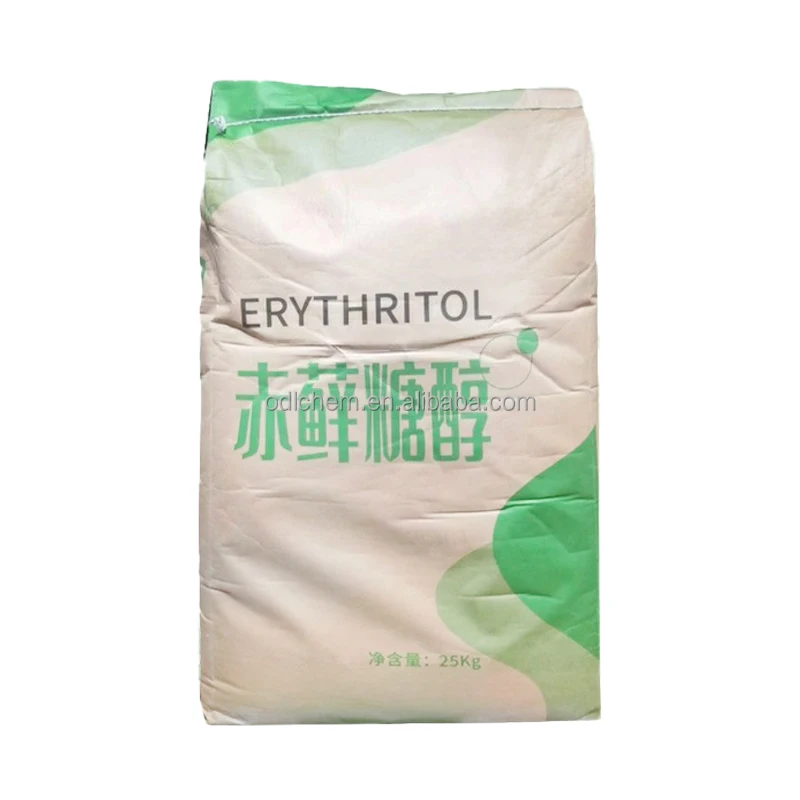 Высокое качество, 25 кг, пищевая Эритрит, экстракт стевии, сахарный подсластитель, порошок, высушенные ферменты, упакованные в пакет на складе