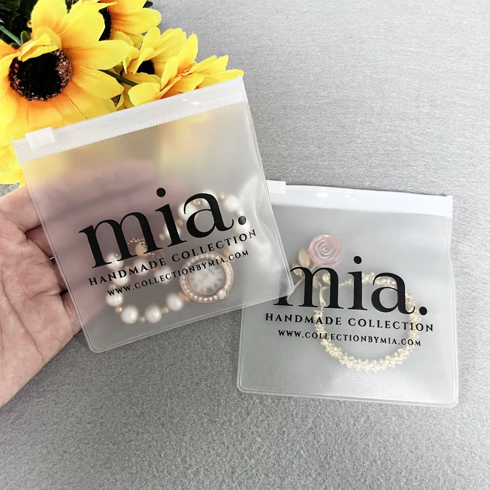 Luxury Custom Clear Zipper Jewelry PVC Bag With Logo Ziplock Jewelry Zipper Bag Pouch For Jewelry Packaging
