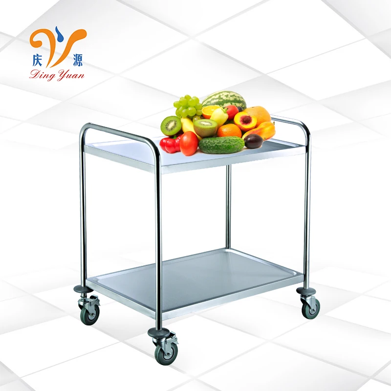 Hotel Buffet Room Equipment 3 Tier Stainless Steel Food Service Trolley Airline Tea Wine Service Cart Designs Prices