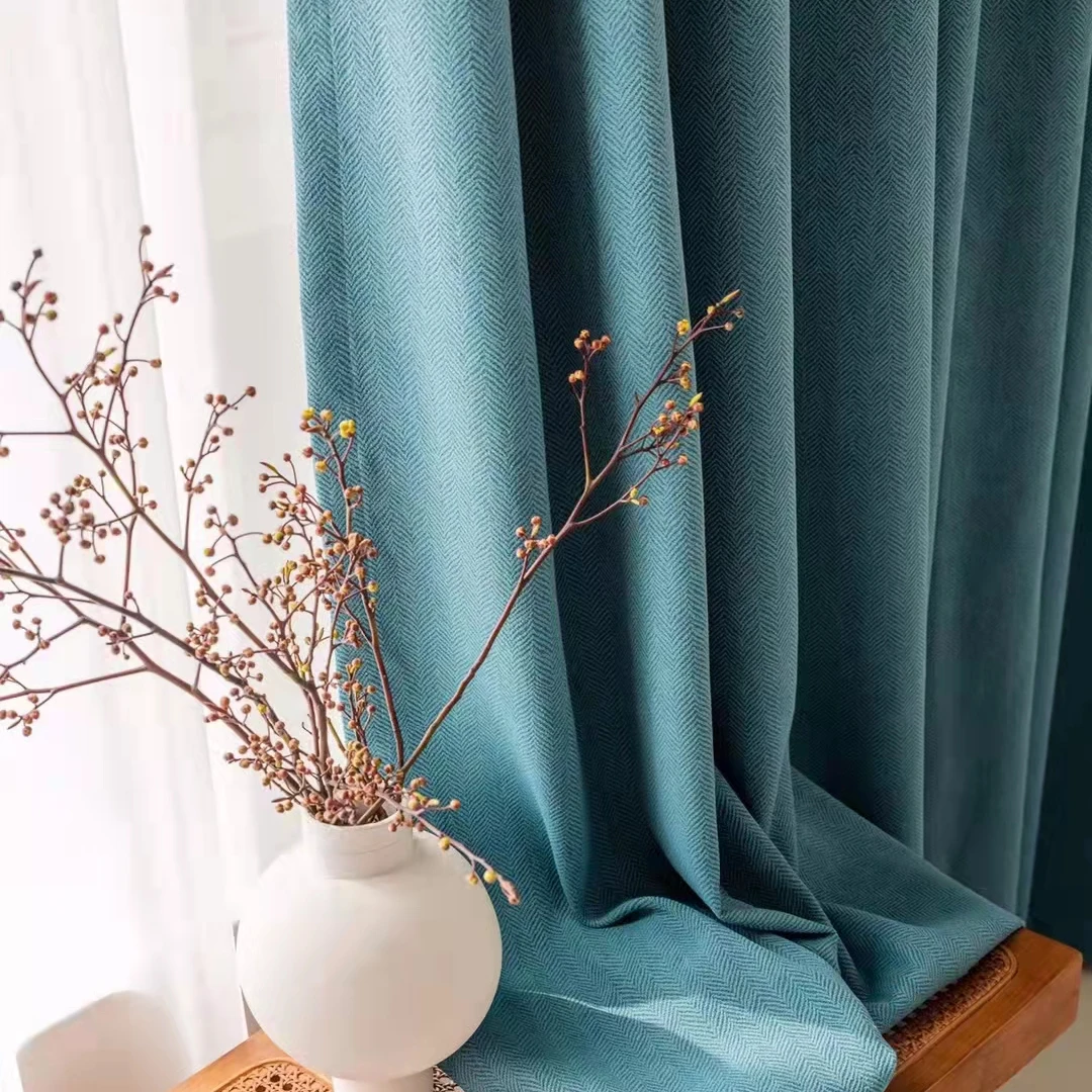 Trendy Custom Cutains Quality Fabric Living Room Bedroom Luxury Curtains
